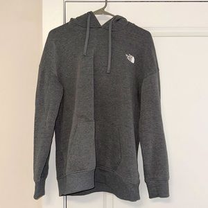 Grey Woman’s North Face Large Hooded Sweater